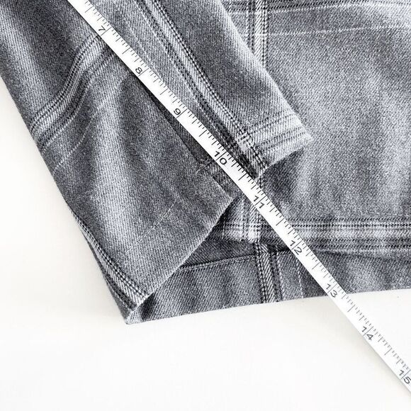 O'Neill Mens Chino Shorts First In — Last Out Plaid Flat Front Gray Plaid SZ 36 - Picture 6 of 7